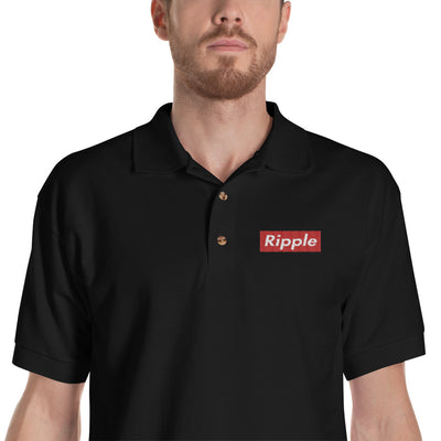 Ripple Embroidered Cryptocurrency Polo Shirt