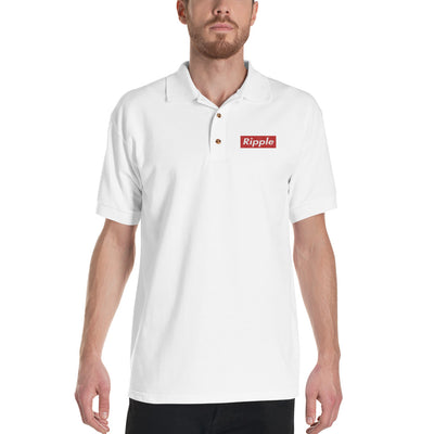 Ripple Embroidered Cryptocurrency Polo Shirt