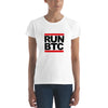 Run BTC Women's short sleeve cryptocurrencies t-shirt