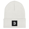 Bitcoin Black and White Cuffed Beanie