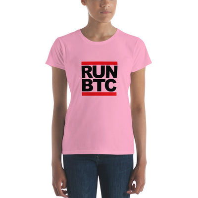 Run BTC Women's short sleeve cryptocurrencies t-shirt