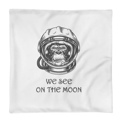 We See On The Moon Square Pillow Case only
