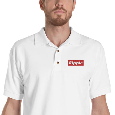 Ripple Embroidered Cryptocurrency Polo Shirt