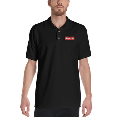Ripple Embroidered Cryptocurrency Polo Shirt
