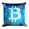 Bitcoin Blockchain Square Pillow