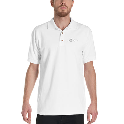 Iota Graphic Embroidered Polo Shirt