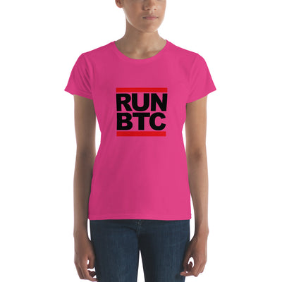 Run BTC Women's short sleeve cryptocurrencies t-shirt