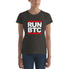 Run BTC White Women's short sleeve cryptocurrencies t-shirt